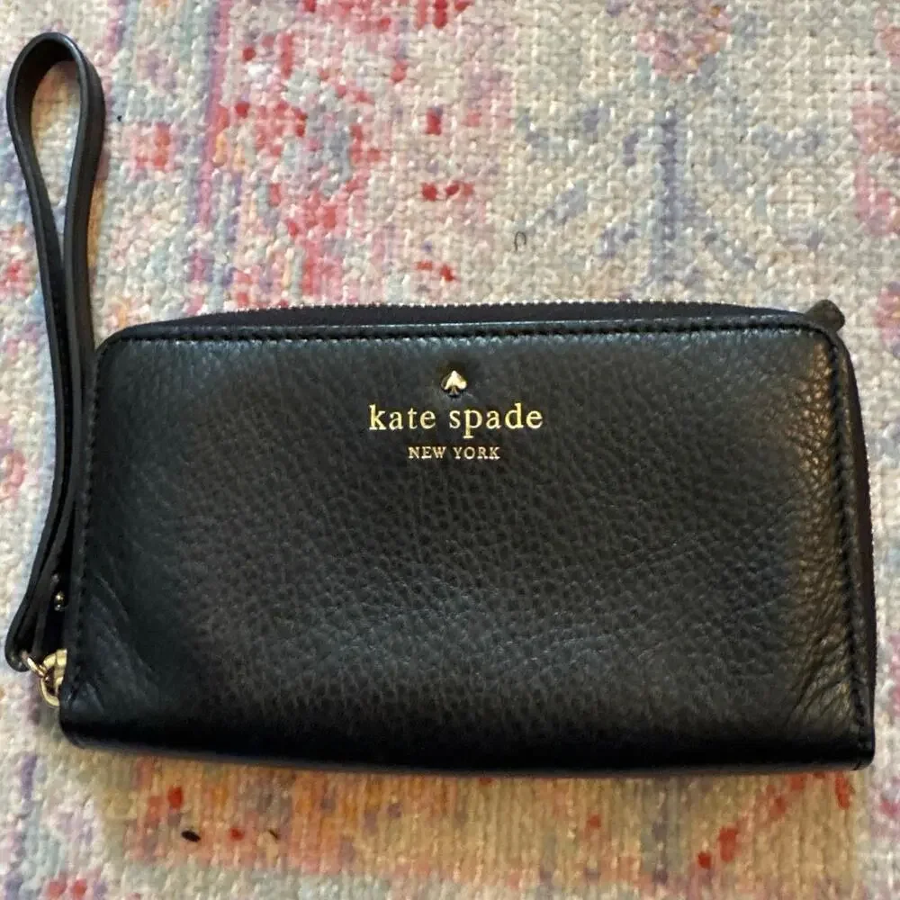 Kate Spade Wallet Wristlet Pebbled Leather Cobble Hill Medium Lacey‎